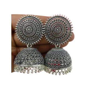 White decorative female earrings